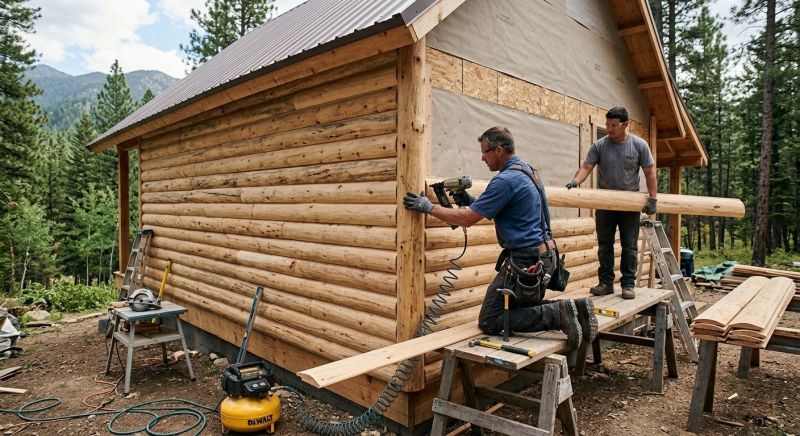 Log Siding Installation in Macomb, MI