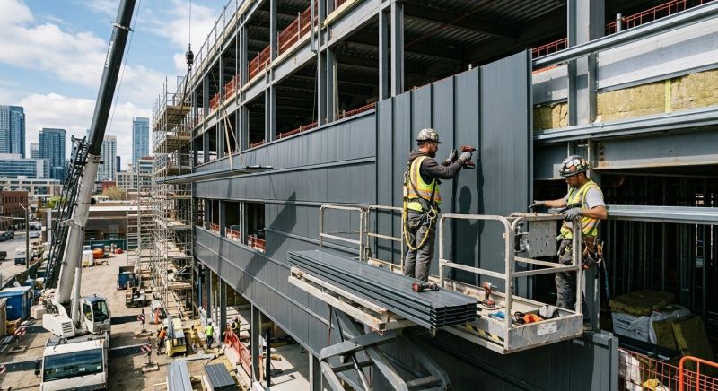 Steel Cladding Installation in Mount Clemens, MI