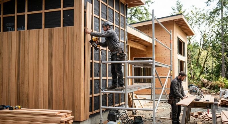 Wood Cladding Installation in Roseville, MI